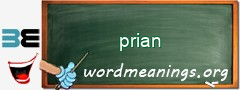 WordMeaning blackboard for prian